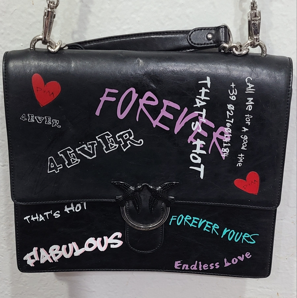 Pinko Forever Fabulous Italian Leather Bag